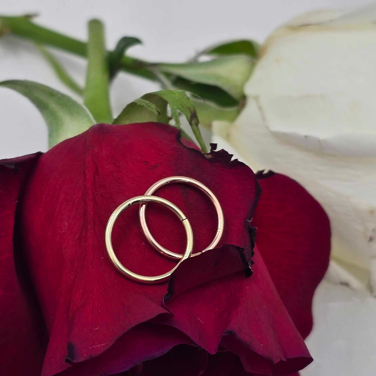 14k Rose Gold Seam Rings