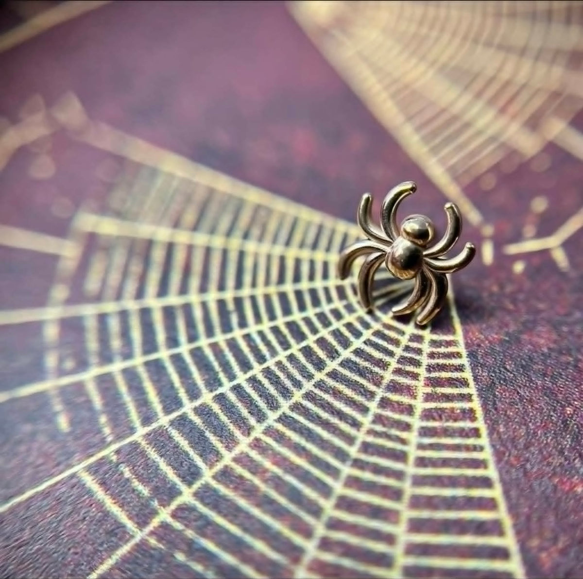 14k Gold Spider Threadless End